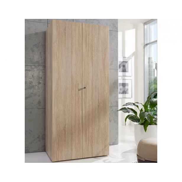 Policová skříň se zámkem Multiraum 80 cm, dub sonoma