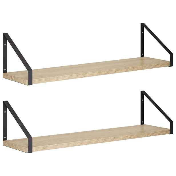 vidaXL Nástěnné poličky 2 ks Dub sonoma 60 x 16 x 15,5 cm