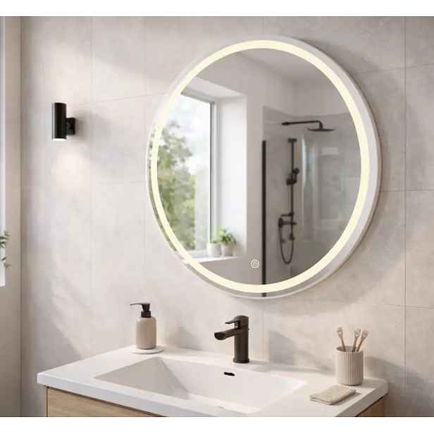 Koupelnové zrcadlo s LED osvětlením 60 mm