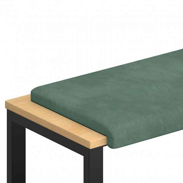 vidaXL Polštář na lavici Samet Mořská zelená Hloubka 35 cm