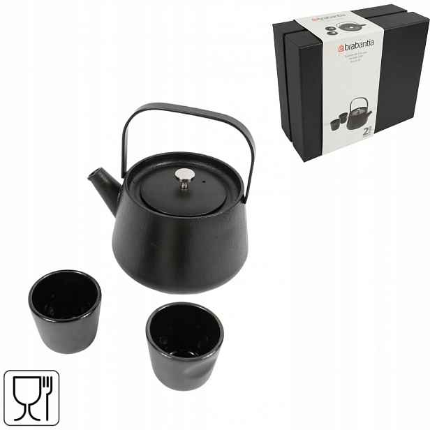 Litina čajová souprava s 2 šálky 800 ml