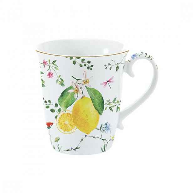 Porcelánový hrnek, 275 ml, "Fleurs et Citrons" - Easy Life