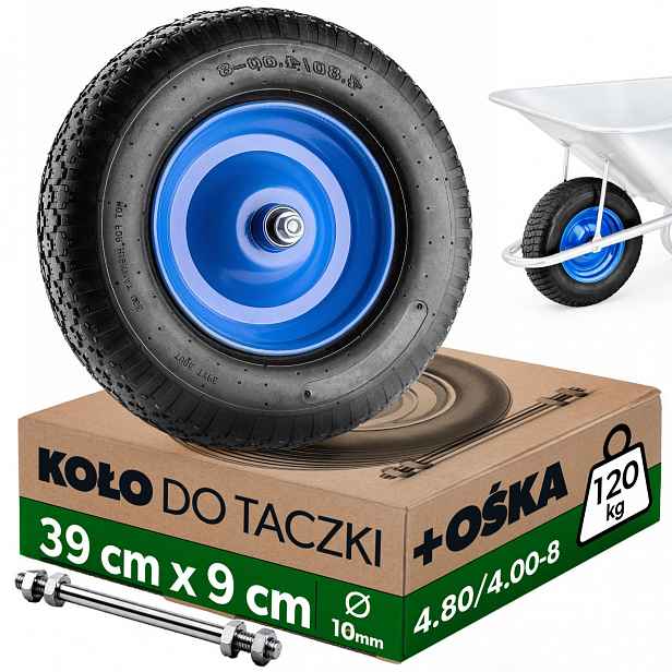 TEMU KADAX Kolečko na těžítko 39cm Pneumatika s ráfkem a nápravou pro zahradní vozík