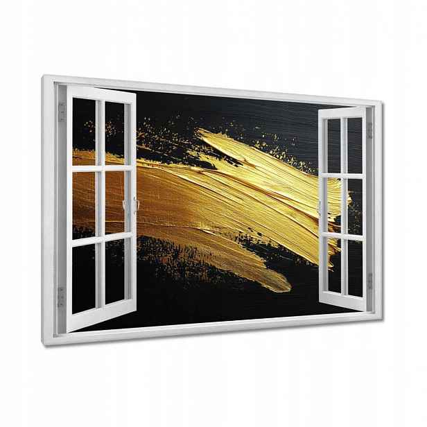 Obrazy 90x60 Zlaté šumění štětcem