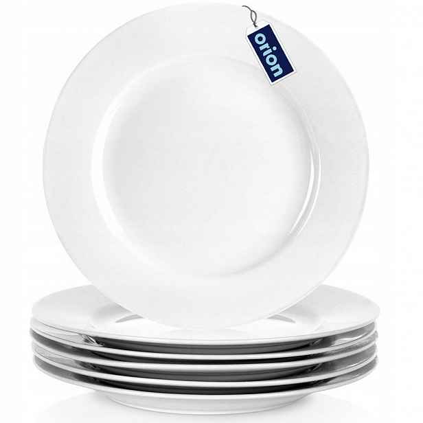6 x Dezertní talíř malý, porcelánový, bílý, talířový set