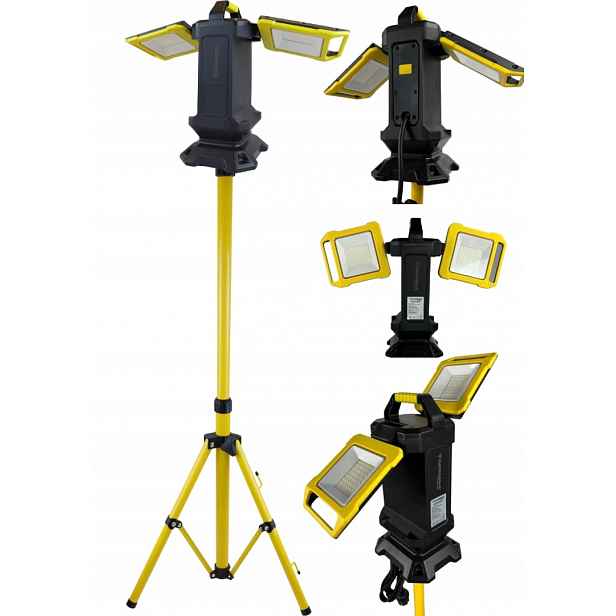 Led Osvětlovač 50W (2X25W) Na Stativu Dílenská Lampa 2V1 halogenová