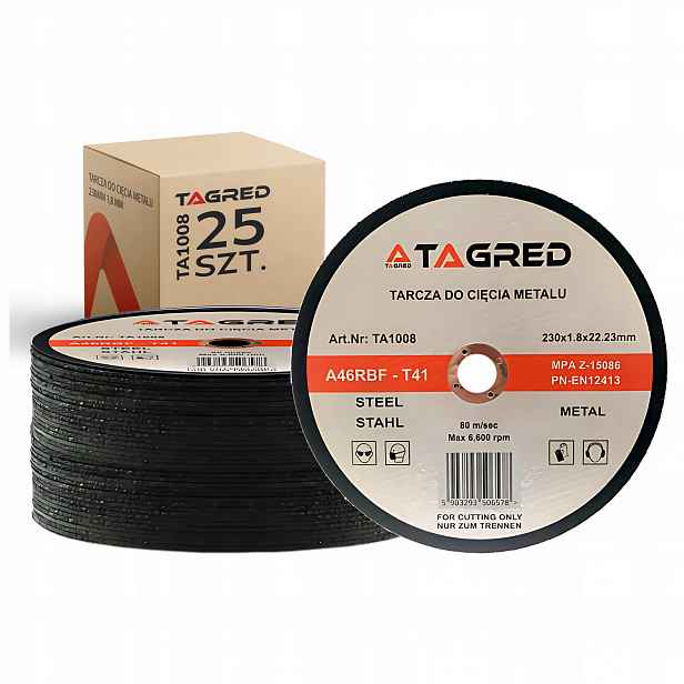Sada 25 ks Řezacích Kotoučů 230 x 1.8 mm Pro Řezání Hliníku
