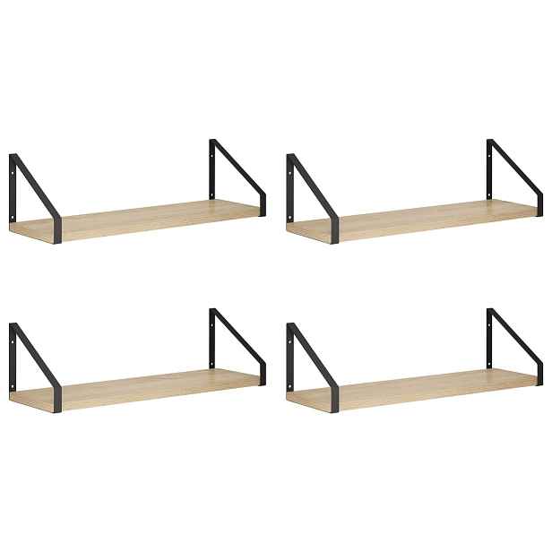vidaXL Nástěnné poličky 4 ks Dub sonoma 50 x 16 x 15,5 cm