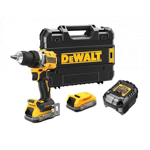 DeWALT - 18V AKU Vrtačka, 2x aku 1,7 Ah POWERSTACK, nabíječka DCD800E2T