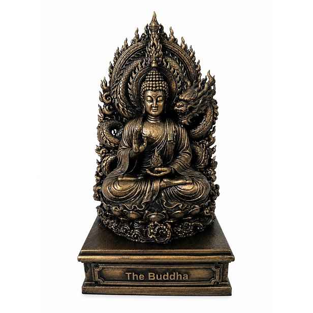 Soška Buddha 24 cm bronzová buddhismus ezoterika meditace spiritualita
