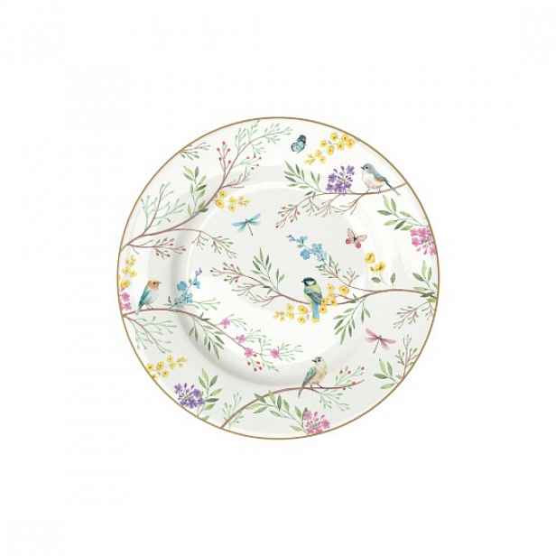 Talíř, porcelán, 19 cm, "Birds Melody" - Easy Life