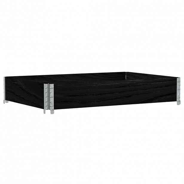 vidaXL Zahradní truhlík černý 120 x 80 cm masivní borové dřevo