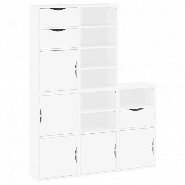 vidaXL Boční skříňky 5 ks "ODDA" Bílá 40x24x79 cm Borovicový masiv