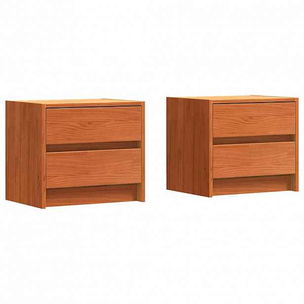 vidaXL Noční stolky 2 ks Voskově hnědá 40 x 30.5 x 35.5 cm