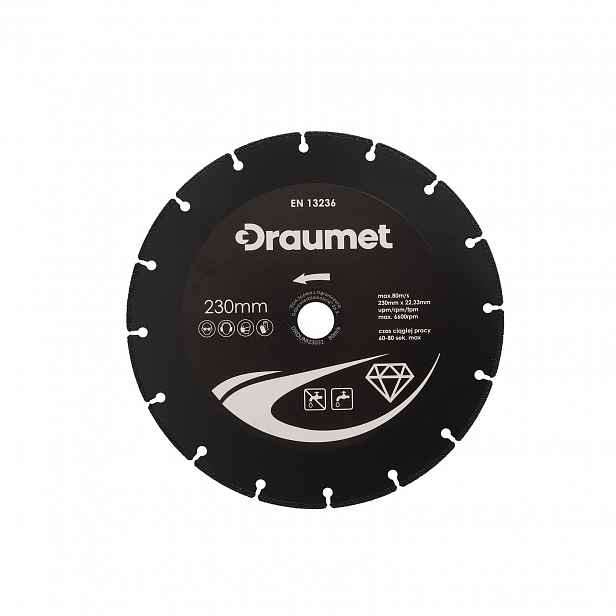 Draumet Diamantový kotouč univerzální 230 x 22,23 x 2,1,25 ks