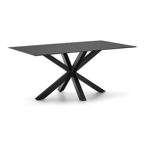 Jídelní stůl se skleněnou deskou 100x180 cm Argo – Kave Home