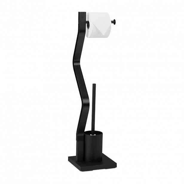 Relaxdays WC-SOUPRAVA Černá volně stojící ocel 75 cm