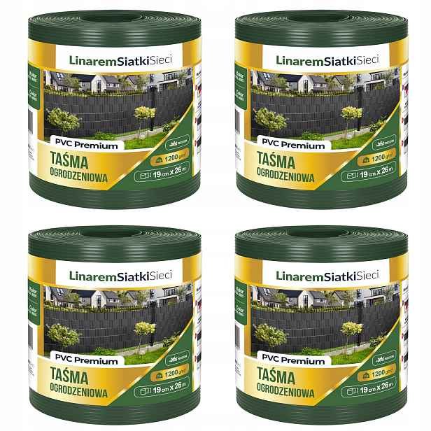 Stínící Panelové Pásy 1200g Zelená Pro Panelové Oplocení 19cmx26m x4
