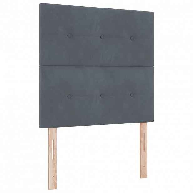 vidaXL Čelo postele Tmavě šedá 80 cm samet