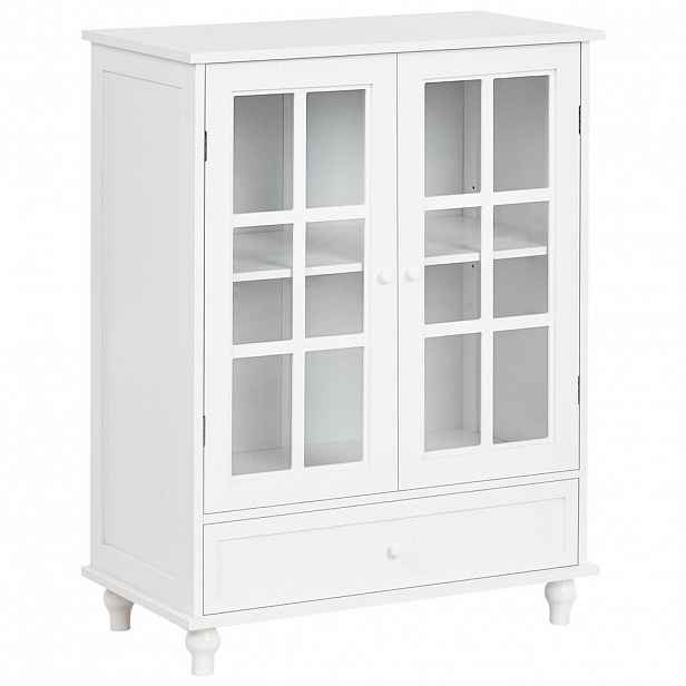 Beliani SIDEBOARD se skleněnými dveřmi 71 cm Bílý Carlet