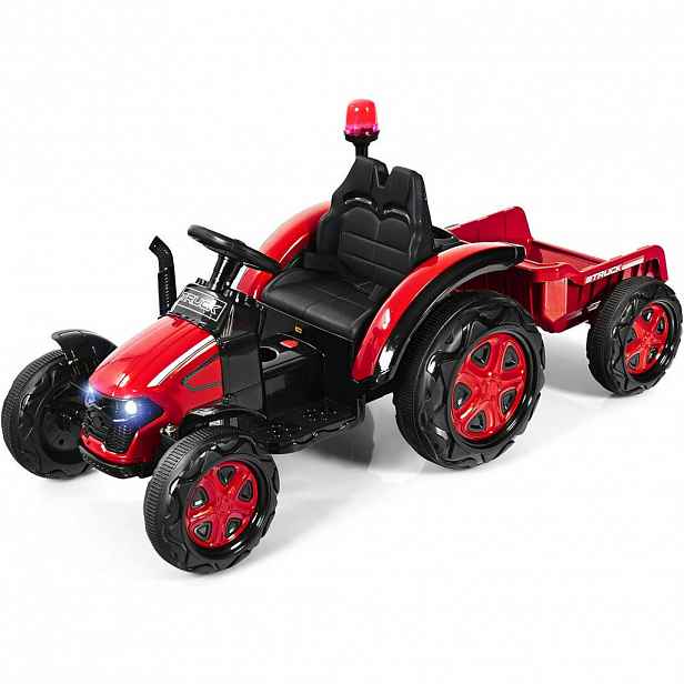 COSTWAY TRAKTOR 12V červený