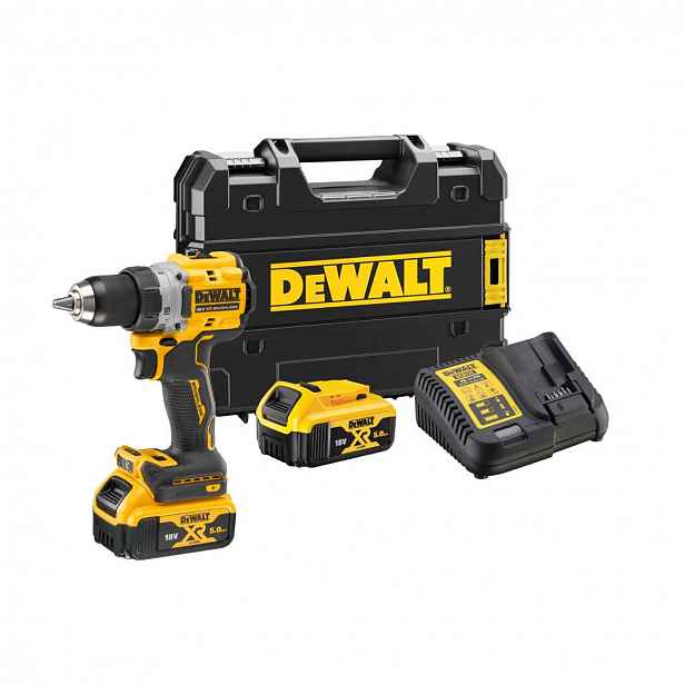 DeWALT - 18V AKU Vrtačka, 2x aku 5,0 Ah XR, nabíječka DCD800P2T