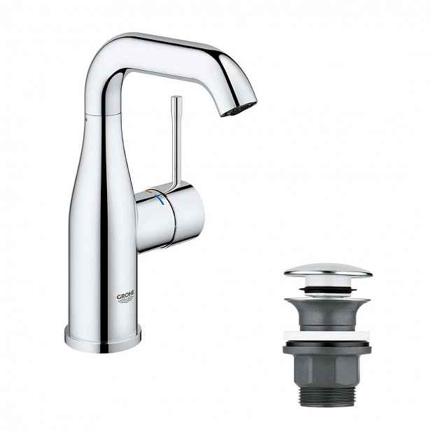 Grohe Essence - Umyvadlová baterie s výpustí Push-Open, chrom 23798001