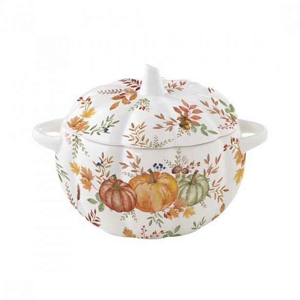 Polévková miska s víkem, porcelánová, 19 x 16 cm, řada „Harvest“ – Eas