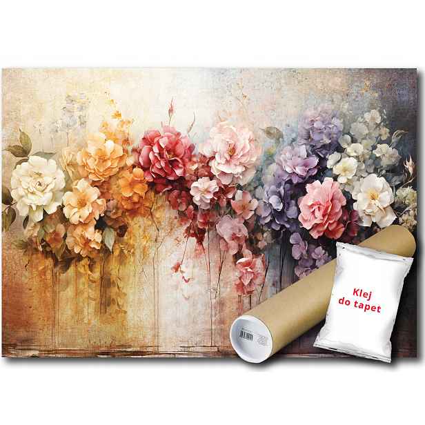 Vinylová fototapeta barevné květiny 152x104