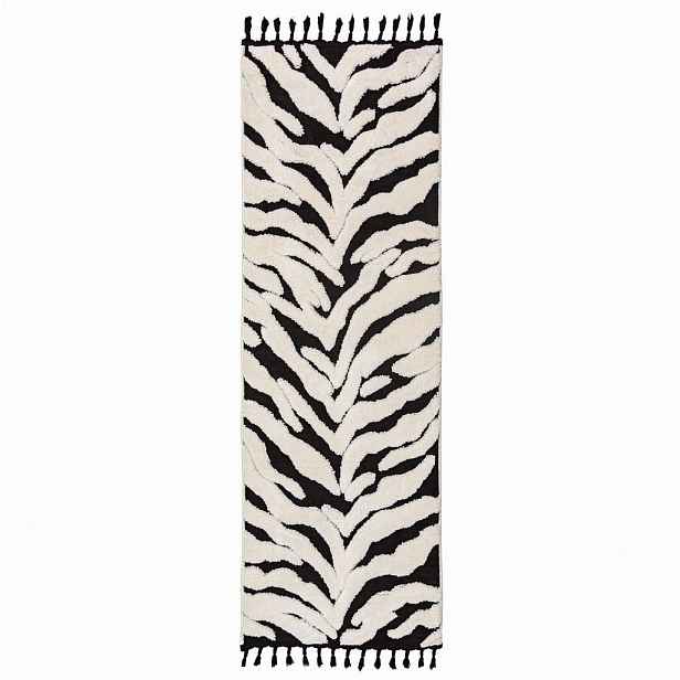 Flair Rugs KOBEREC S VYSOKÝM VLASEM, 80/300 cm černá