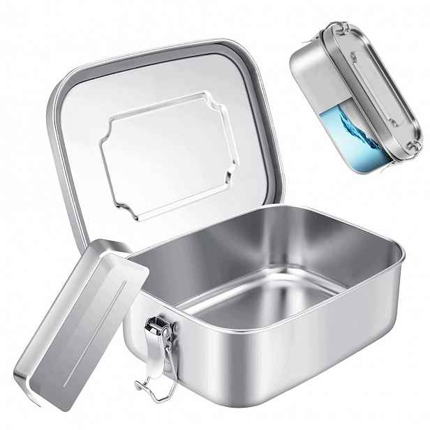 Obědový box Z Nerezové oceli, nádoba na oběd 1200 ml, s přihrádkou