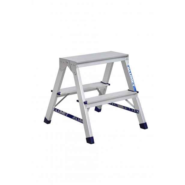 schůdky skl. Al 2stup., nosn.150kg, TÜV, 5let záruka, oboustr.