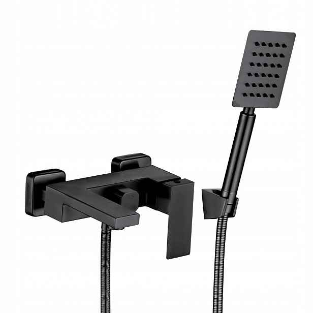 Vanová baterie Wezer PRO3B-02-BLACK se sprchovým setem