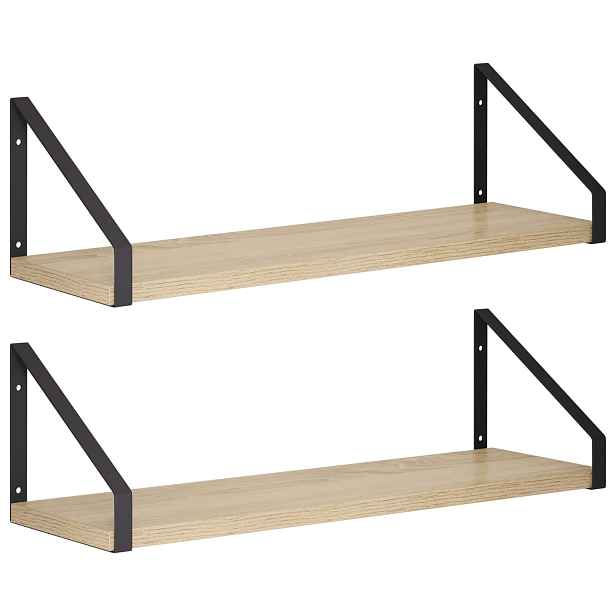 vidaXL Nástěnné poličky 2 ks Dub sonoma 50 x 16 x 15,5 cm