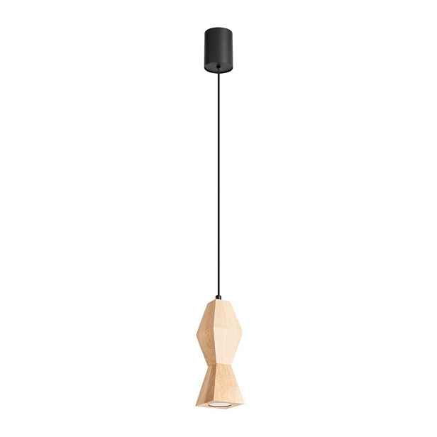 Závěsné svítidlo z bukového dřeva v přírodní barvě ø 8 cm Cubo – Sollux