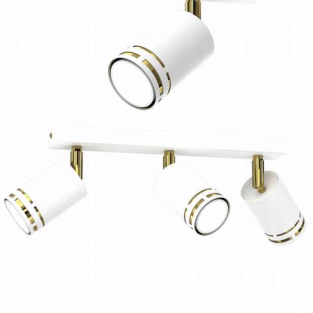 Stropní Svítidlo Stropní Reflektor Bílý Zlatý Pohyblivý Led GU10 Polská Spotová Lampa