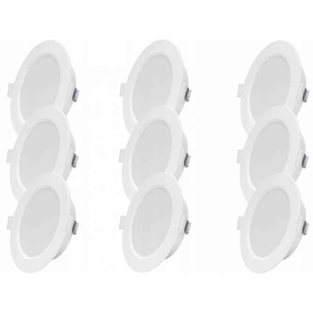 9x Led zapuštěné stropní svítidlo 6W Slim Neutrální plochý podomítkový panel