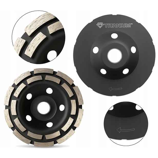 Diamantový kotouč pro broušení betonu 180 mm Titanium Pro Grid