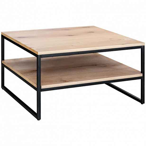MID.YOU KONFERENČNÍ STOLEK, černá, barvy dubu, dřevo, kov, kompozitní dřevo, 80/70/45 cm