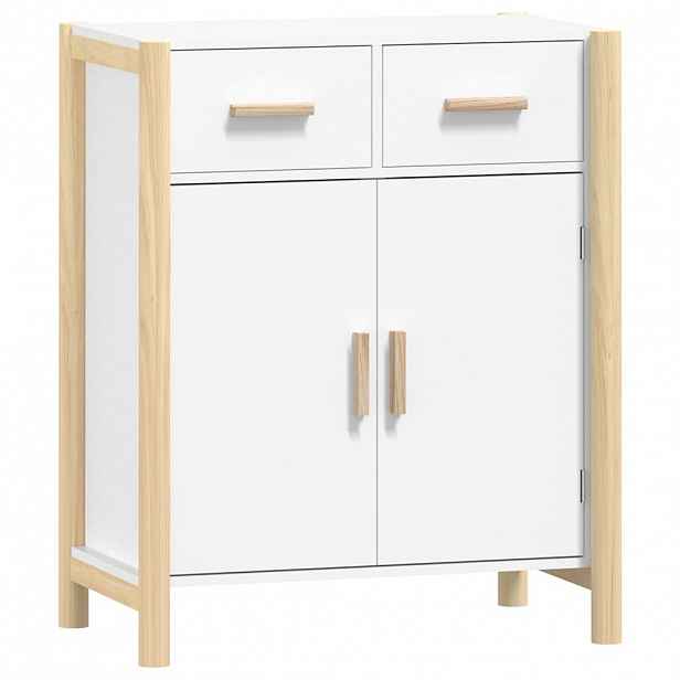 vidaXL Příborník bílý 62 x 38 x 75 cm kompozitní dřevo