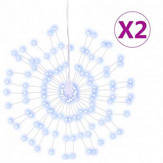 vidaXL Vánoční hvězdicová světla 2ks 140 studeně bílých LED diod 17 cm