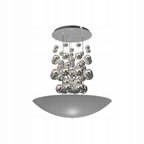 Závěsná lampa šedá s Led kuličkami 42W 4000K Perla Silver ML858 Eko-light