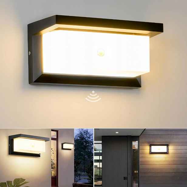 Led Venkovní Nástěnné Svítidlo Nad Vchodové Dveře s 18W pohybovým senzorem