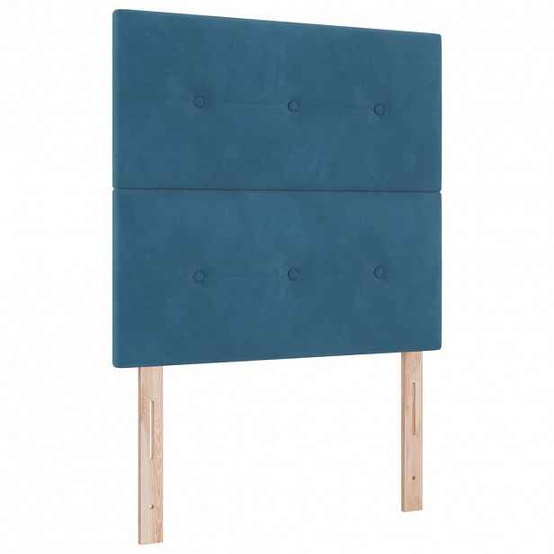 vidaXL Čelo postele Tmavě modrá 80 cm samet