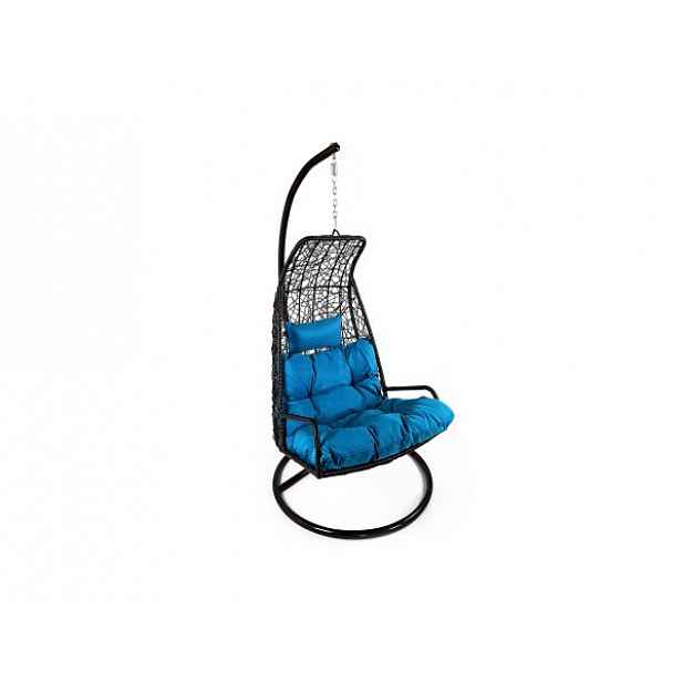 Závěsné relaxační křeslo LAZY - modrý sedák
