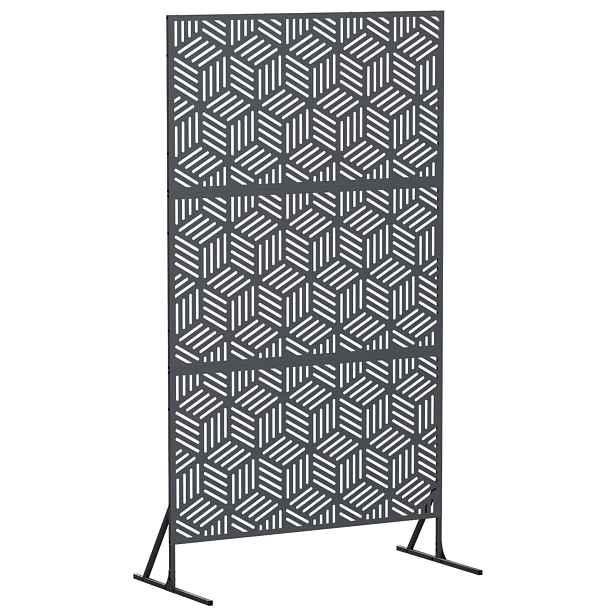 vidaXL Obrazovka pro soukromí 100 x 50 x 180 cm Ocel Antracitová