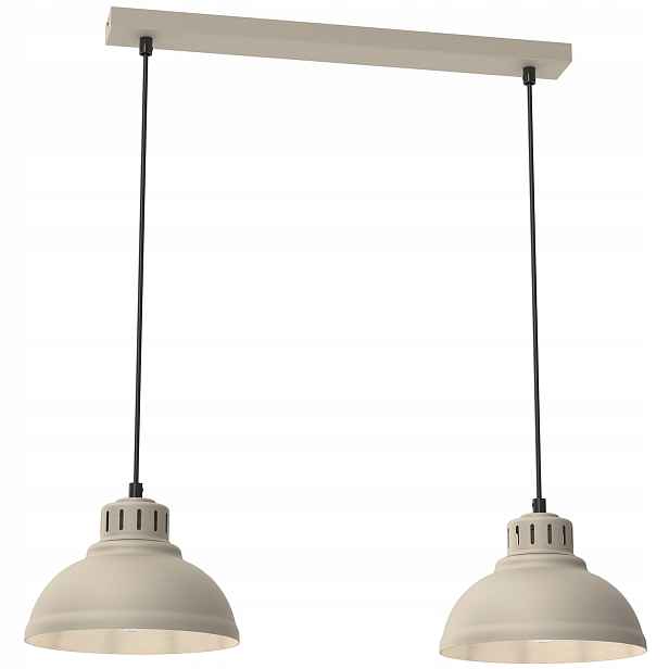 Luminex Závěsná lampa Sven 65 cm krémová 2xE27 kovová lišta