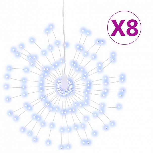 vidaXL Vánoční hvězdicová světla 8ks 140 studeně bílých LED diod 17 cm
