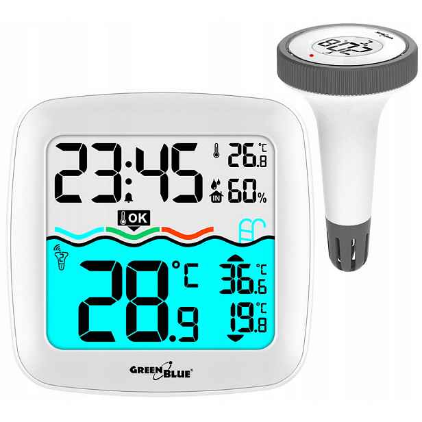 Bezdrátový Bazénový Teploměr Digitální Led Plovoucí Meteostanice 60m