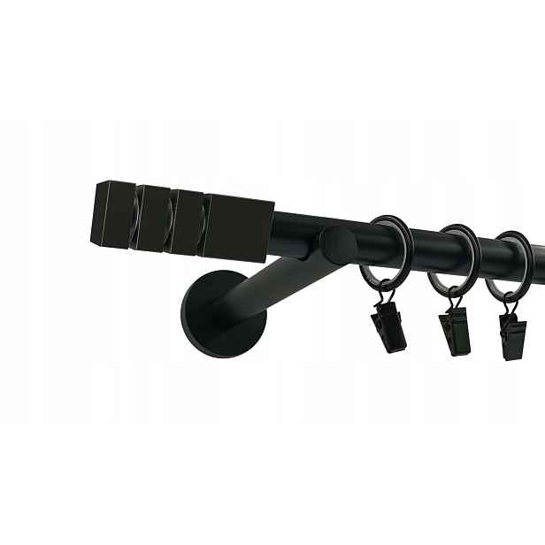 Garnýž Kov 19 mm Černý Moderní 280 cm Nordic